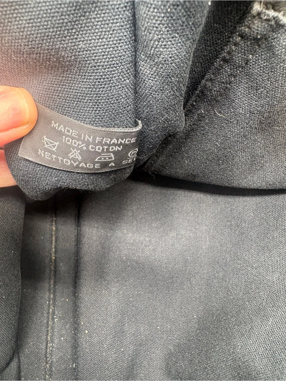 Hermès Herline MM Canvas Tote Black Gray Large Zip Top France with COA